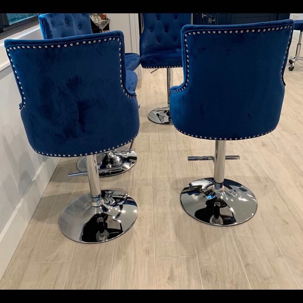 3 lightly used suede bar stools. $125 each